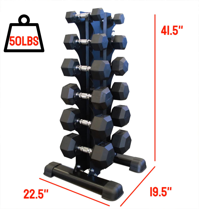 6 Pair Vertical Dumbbell Rack (holds 5-30lb Set)