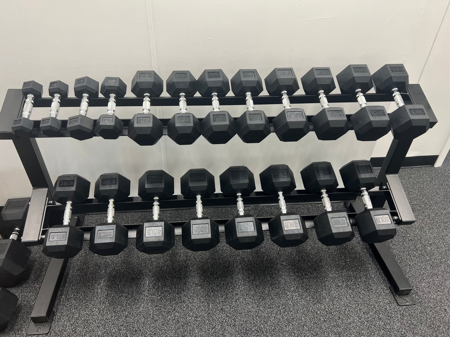 Rubber Hex Dumbbells Sets 5-50LB (550LB)