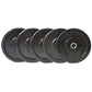260 lbs Standard Black Bumper Plates (Set) IN STOCK