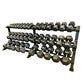 5-100LB Dumbbell Set With 3 Tier 3 Leg Rack